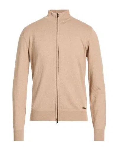 Why Not Brand Man Cardigan Beige Size Xl Cotton, Cashmere In Brown