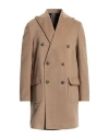 Why Not Brand Man Coat Camel Size 36 Polyester, Wool In Beige
