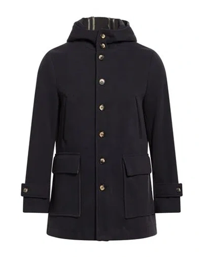 Why Not Brand Man Coat Midnight Blue Size 36 Polyester, Wool In Black