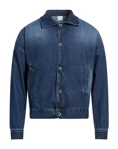 Why Not Brand Man Denim Outerwear Blue Size Xxl Cotton