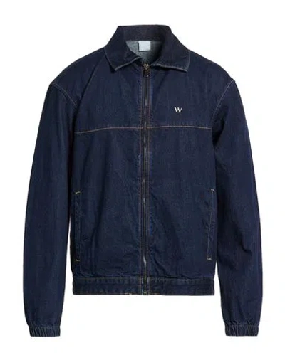 Why Not Brand Man Denim Outerwear Blue Size Xxl Cotton