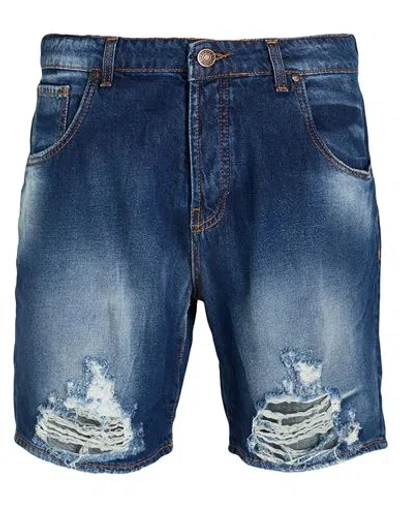 Why Not Brand Man Denim Shorts Blue Size 34 Cotton