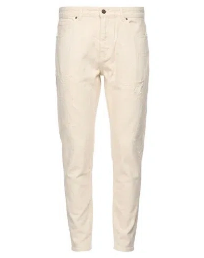 Why Not Brand Man Jeans Ivory Size 28 Cotton In White