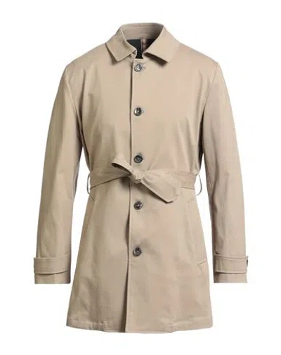 Why Not Brand Man Overcoat & Trench Coat Beige Size 40 Cotton, Elastane In Sand