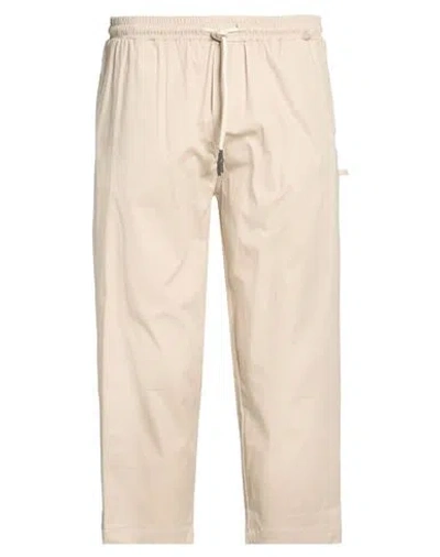 Why Not Brand Man Pants Beige Size Xxl Cotton, Elastane In Neutral