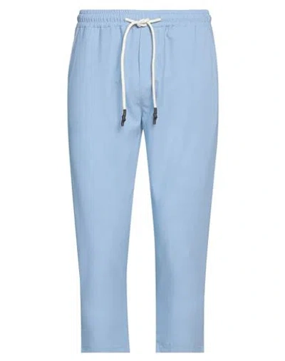 Why Not Brand Man Pants Light Blue Size Xl Polyester, Viscose, Elastane In Blue