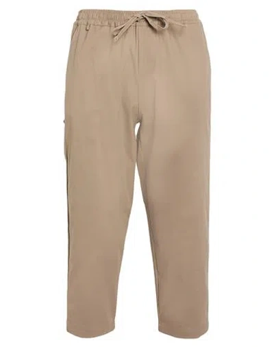 Why Not Brand Man Pants Light Brown Size M Cotton, Elastane In Neutral
