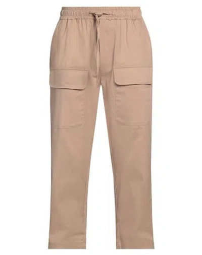 Why Not Brand Man Pants Light Brown Size M Cotton, Lycra In Beige