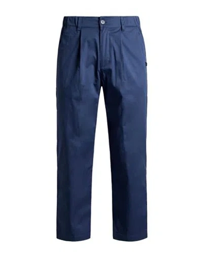 Why Not Brand Man Pants Navy Size Xl Cotton, Polyester, Elastane In Blue