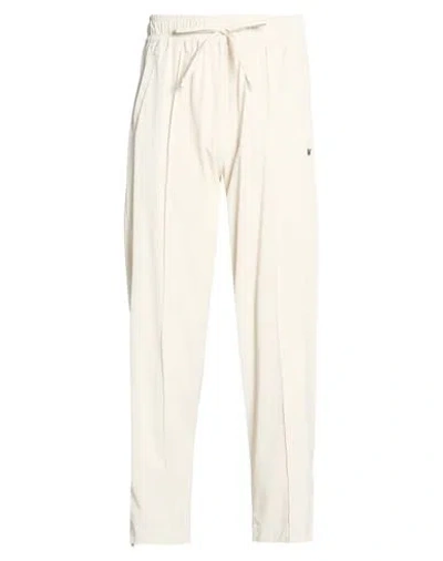 Why Not Brand Man Pants Off White Size L Nylon, Elastane In Multi