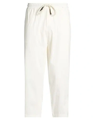 Why Not Brand Man Pants White Size Xl Cotton, Elastane In Neutral