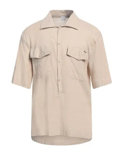 Why Not Brand Man Shirt Beige Size L Linen, Viscose