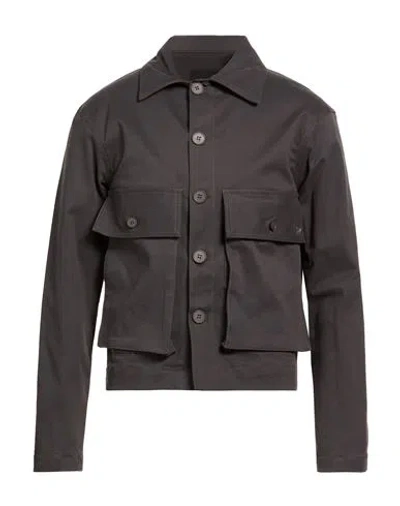 Why Not Brand Man Shirt Grey Size S Cotton, Elastane In Gray