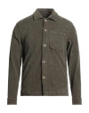 Why Not Brand Man Shirt Military Green Size L Cotton, Elastane In Green