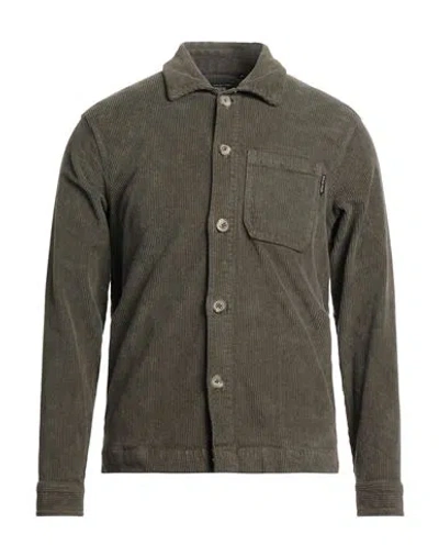 Why Not Brand Man Shirt Military Green Size L Cotton, Elastane