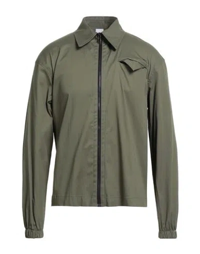 Why Not Brand Man Shirt Military Green Size L Cotton, Nylon, Elastane