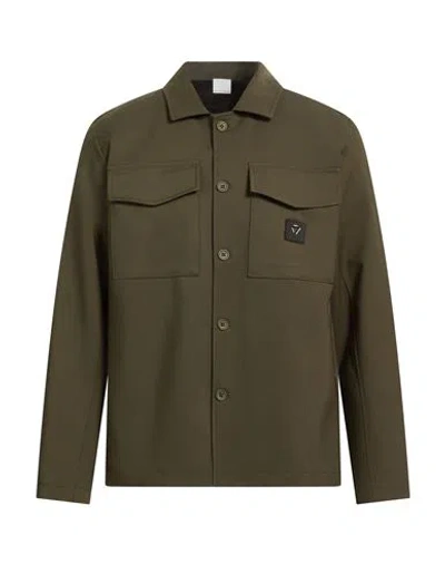 Why Not Brand Man Shirt Military Green Size L Cotton, Nylon, Lyocell