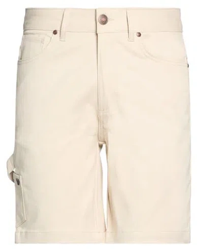 Why Not Brand Man Shorts & Bermuda Shorts Beige Size 28 Cotton, Elastane In Neutral