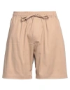 Why Not Brand Man Shorts & Bermuda Shorts Beige Size Xl Cotton, Lycra In Beige