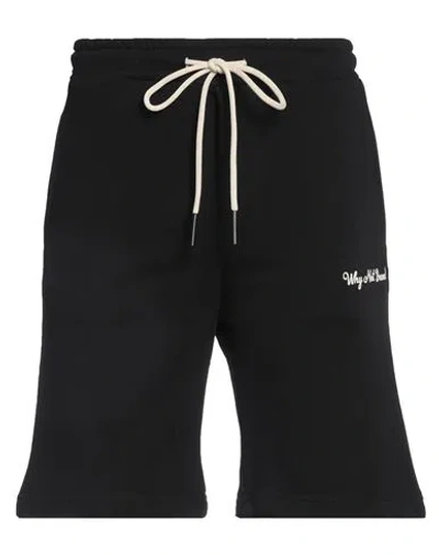 Why Not Brand Man Shorts & Bermuda Shorts Black Size S Cotton, Polyester