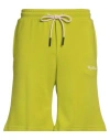 WHY NOT BRAND WHY NOT BRAND MAN SHORTS & BERMUDA SHORTS LIME GREEN SIZE XL COTTON, POLYESTER