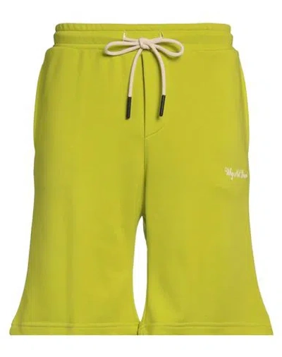Why Not Brand Man Shorts & Bermuda Shorts Lime Green Size Xl Cotton, Polyester
