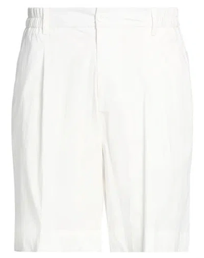 Why Not Brand Man Shorts & Bermuda Shorts White Size Xl Cotton, Polyester, Elastane