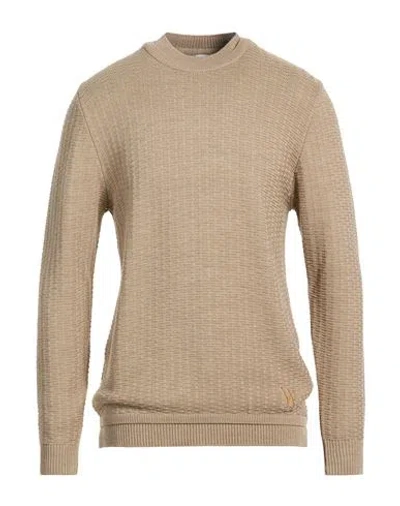 Why Not Brand Man Sweater Beige Size L Acrylic, Wool In Neutral