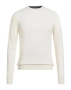 Why Not Brand Man Sweater Cream Size L Wool, Viscose, Nylon, Cashmere In White