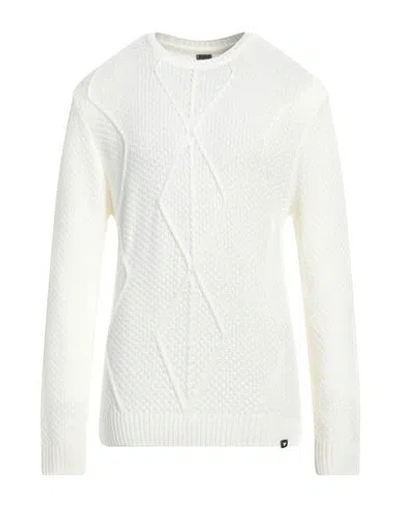 Why Not Brand Man Sweater Cream Size L Acrylic, Wool In White