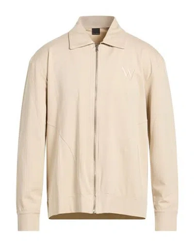 Why Not Brand Man Sweatshirt Beige Size L Viscose, Metallic Polyester, Elastane In Neutral