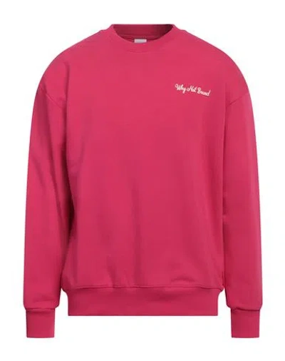 Why Not Brand Man Sweatshirt Fuchsia Size Xxl Cotton, Polyester In Pink