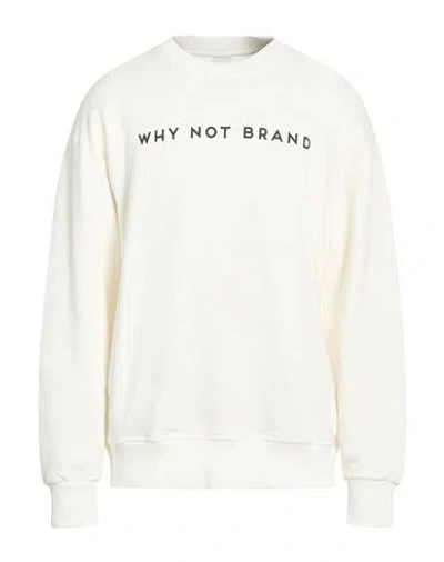 Why Not Brand Man Sweatshirt Ivory Size Xl Cotton In White