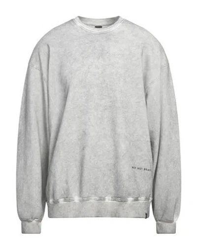 Why Not Brand Man Sweatshirt Light Grey Size L Cotton