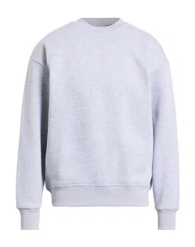 Why Not Brand Man Sweatshirt Light Grey Size L Cotton, Polyester In Gray