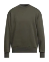 Why Not Brand Man Sweatshirt Military Green Size M Cotton, Polyester