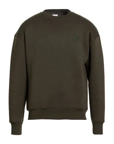 Why Not Brand Man Sweatshirt Military Green Size M Cotton, Polyester In Animal Print