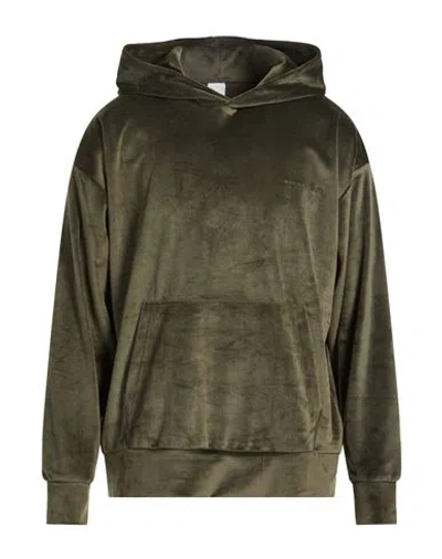 Why Not Brand Man Sweatshirt Military Green Size Xl Polyester, Elastane In Multi