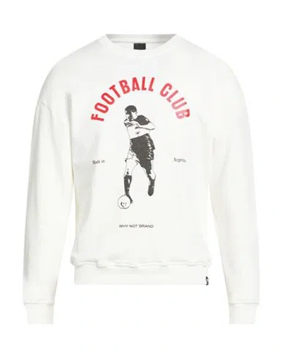 Why Not Brand Man Sweatshirt White Size Xxl Cotton