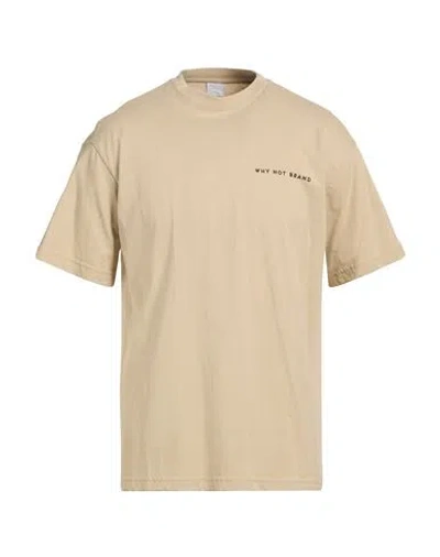 Why Not Brand Man T-shirt Beige Size L Cotton In Gold