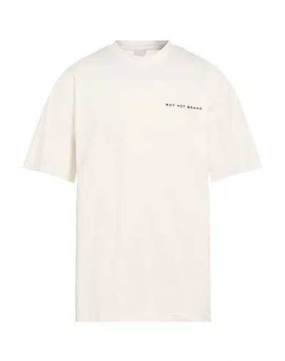 Why Not Brand Man T-shirt Ivory Size Xxl Cotton In White