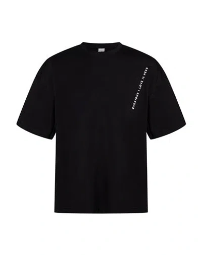 Why Not Brand Man T-shirt Black Size L Cotton