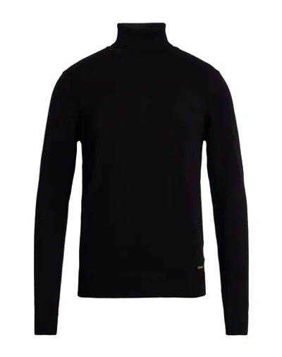 Why Not Brand Man Turtleneck Black Size Xl Viscose, Nylon