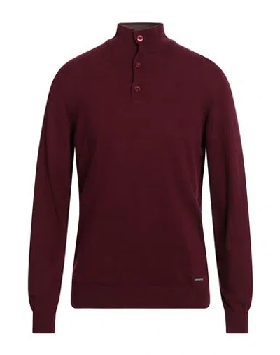 Why Not Brand Man Turtleneck Burgundy Size Xxl Wool, Viscose, Nylon, Cashmere