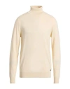 Why Not Brand Man Turtleneck Cream Size S Viscose, Nylon In White