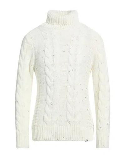 Why Not Brand Man Turtleneck Ivory Size L Acrylic, Wool In White