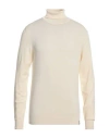 Why Not Brand Man Turtleneck Ivory Size Xl Viscose, Nylon In White