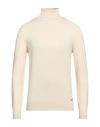 Why Not Brand Man Turtleneck Ivory Size Xxl Viscose, Nylon In White