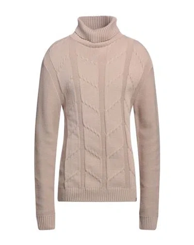 Why Not Brand Man Turtleneck Light Brown Size Xl Acrylic, Wool In Beige