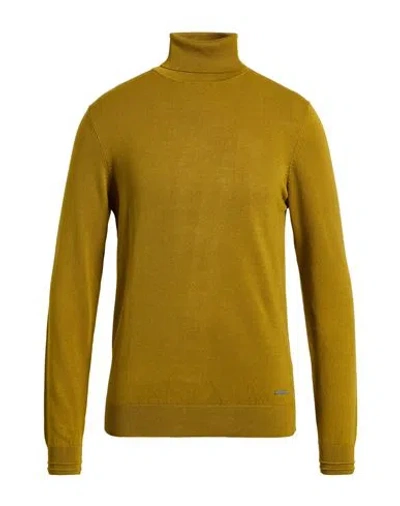 Why Not Brand Man Turtleneck Mustard Size Xl Viscose, Nylon In Yellow